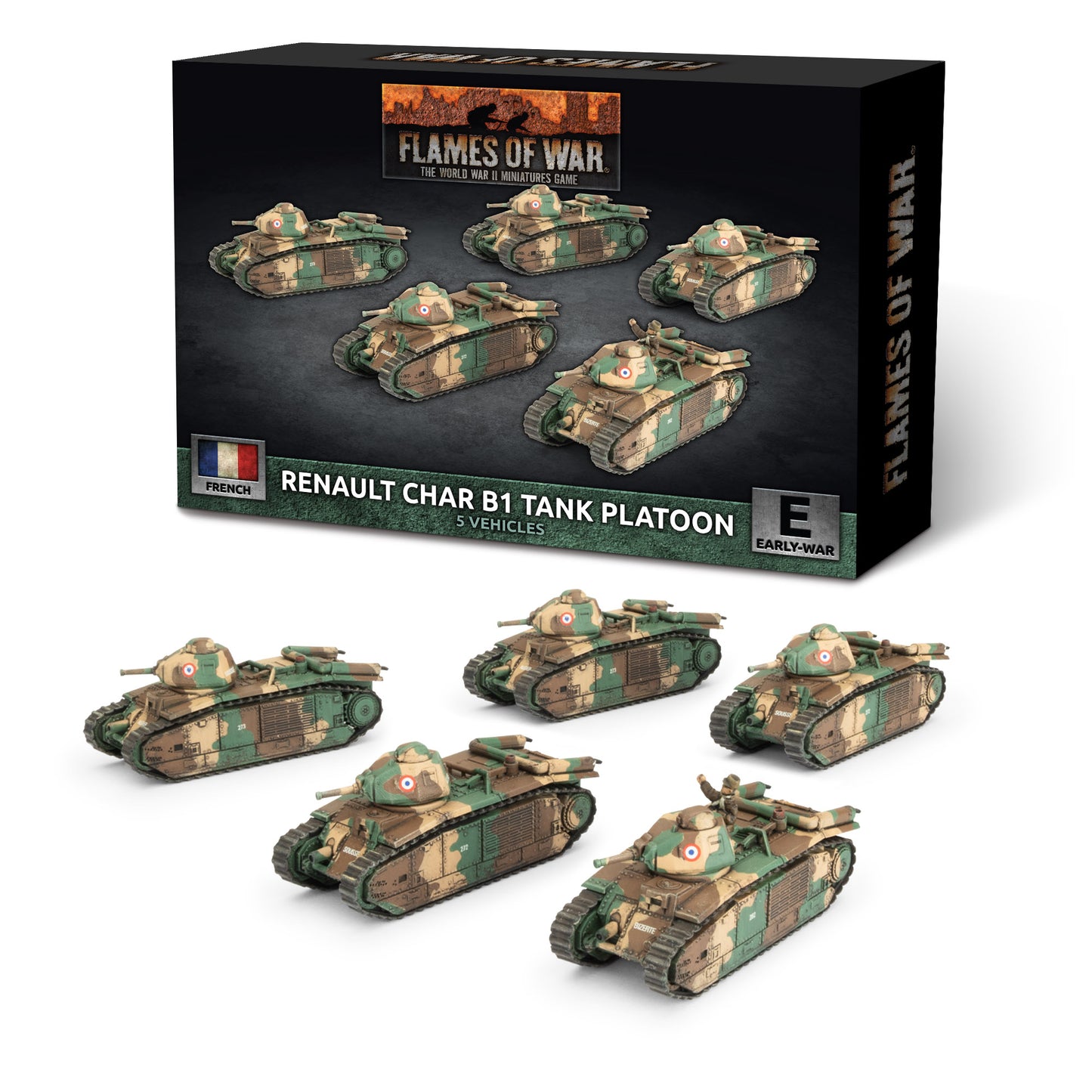 Preorder - Char B1 bis Tank Platoon (x5 Plastic)