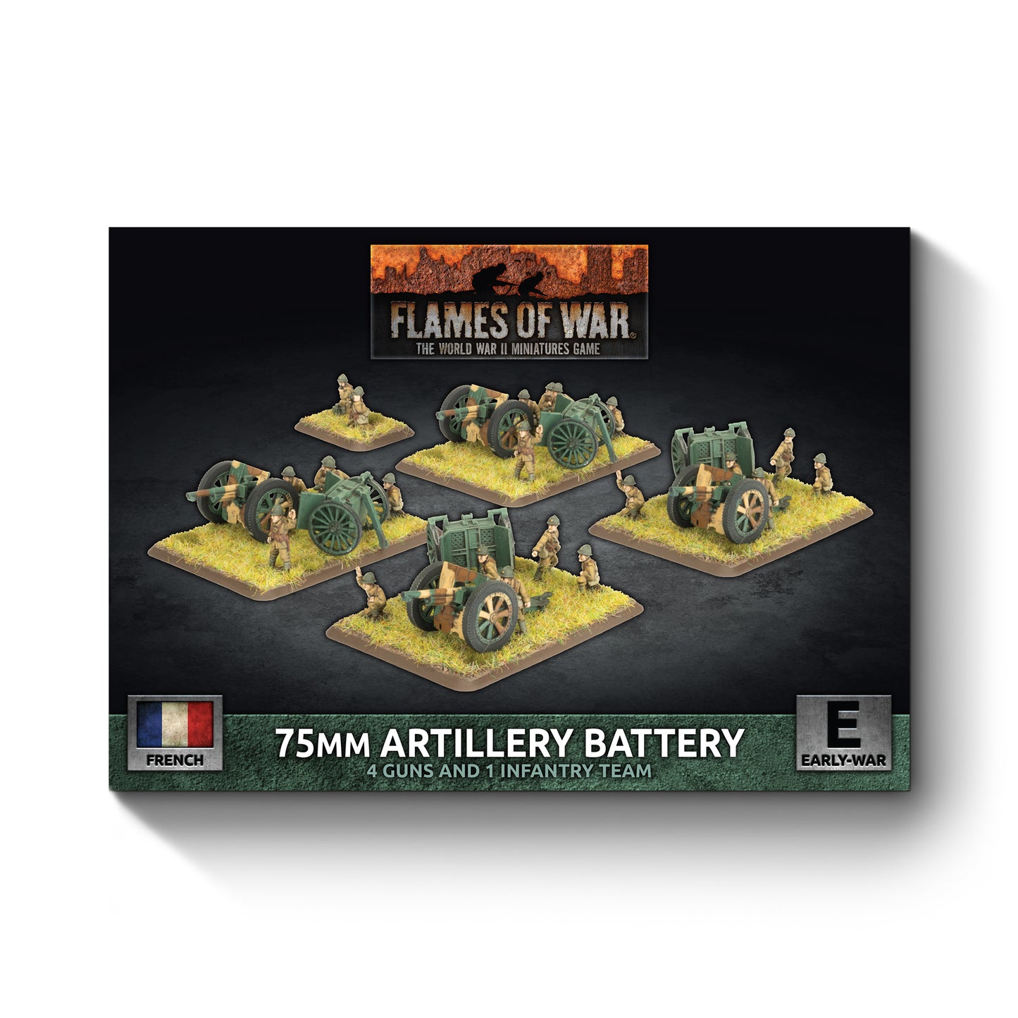 Preorder - 75mm mle 1897 Gun Battery (x4 guns) (EW)