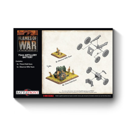 Preorder - 75mm mle 1897 Gun Battery (x4 guns) (EW)