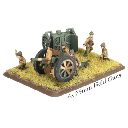 Preorder - 75mm mle 1897 Gun Battery (x4 guns) (EW)