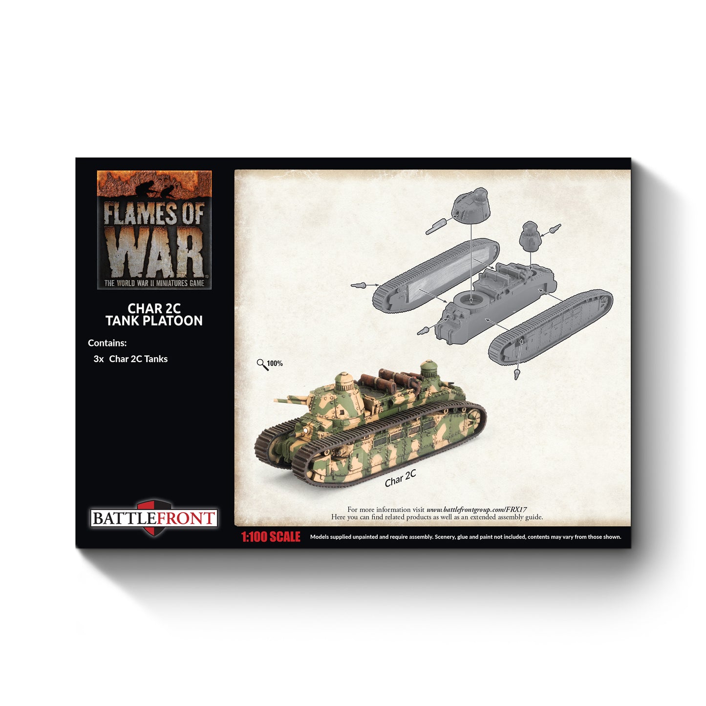 Preorder - Char 2C Tank Platoon (x3)