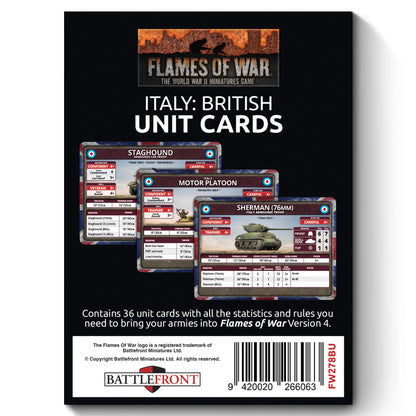Preorder - Liberation of Italy British Unit Card Pack (36 cards)