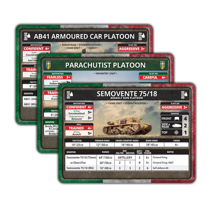 Preorder - Liberation of Italy Italian Unit Card Pack (both sides) (53 cards)