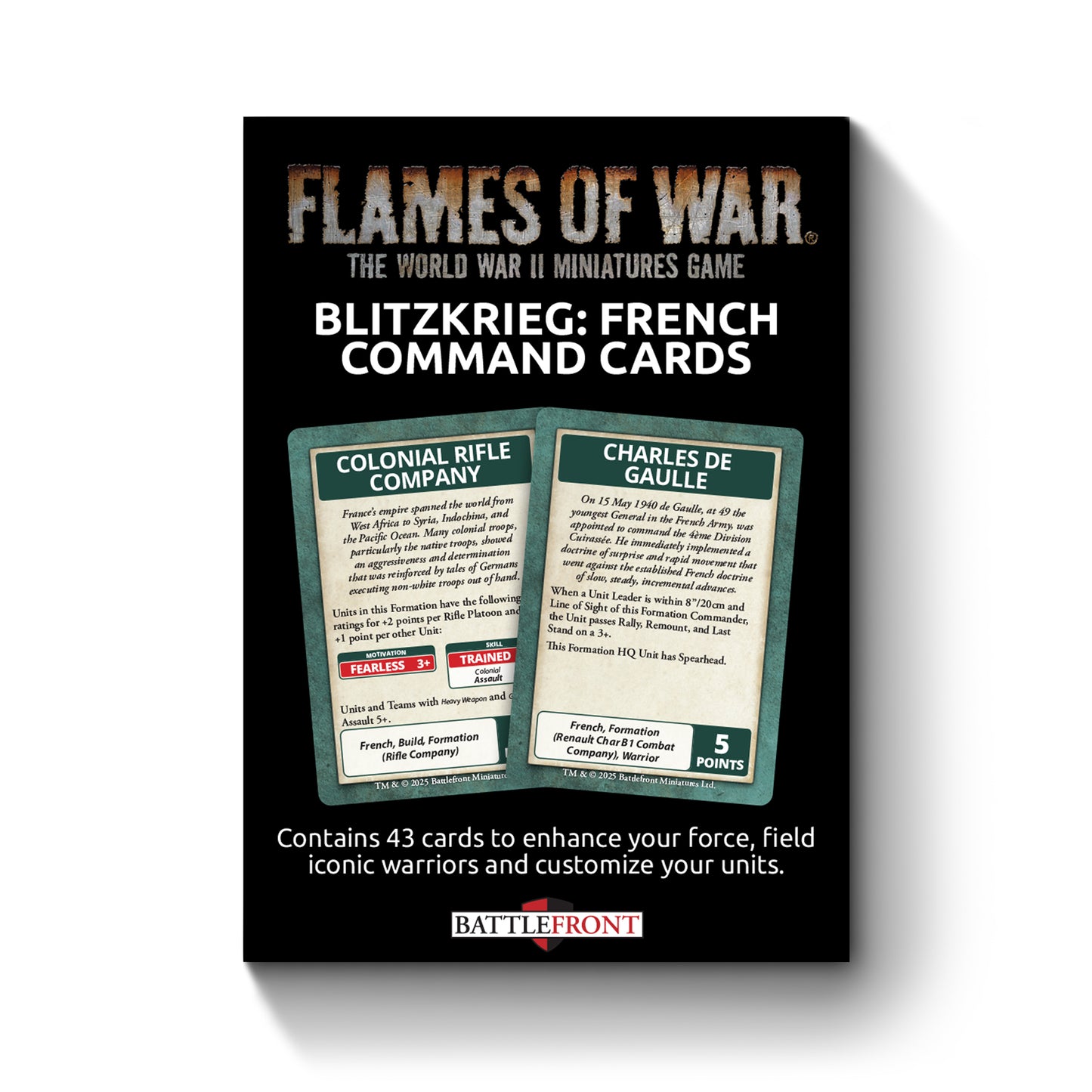 Preorder - Blitzkrieg French Command Cards (x43 Cards) - Limited Edition (EW)