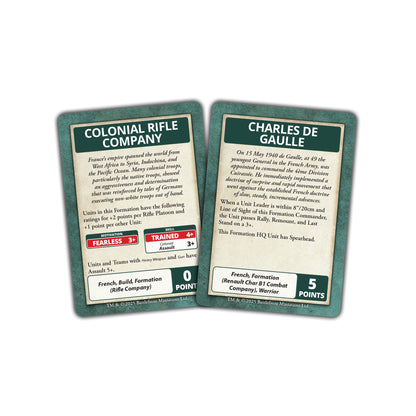 Preorder - Blitzkrieg French Command Cards (x43 Cards) - Limited Edition (EW)