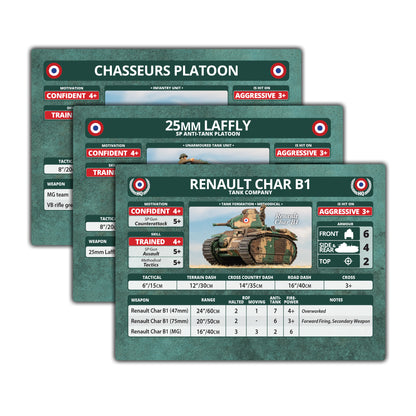 Preorder - Blitzkrieg French Unit Cards (x41 Cards) - Limited Edition