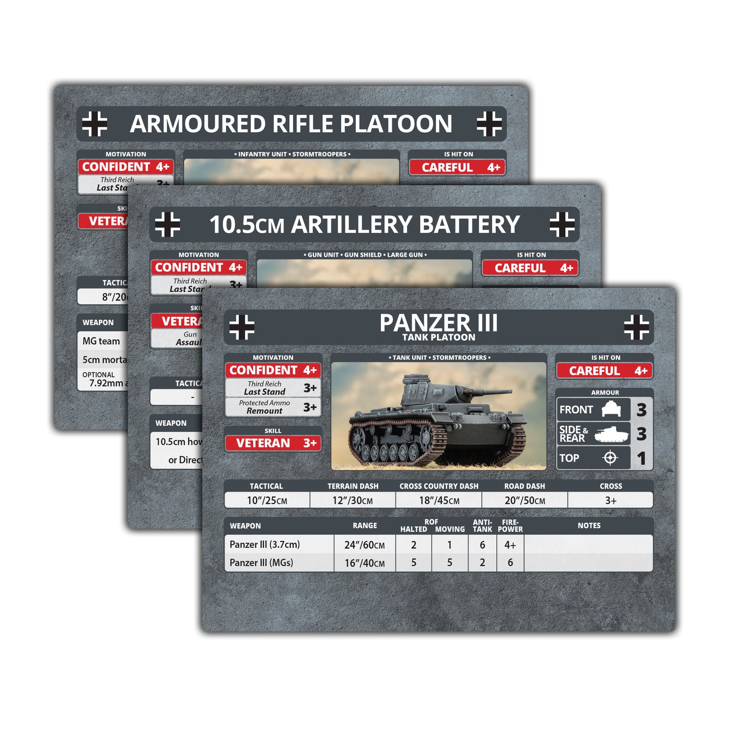 Preorder - Blitzkrieg German Unit Cards (x42 cards) - Limited Edition (EW)