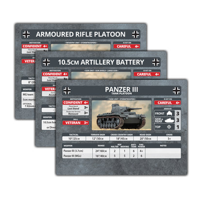 Preorder - Blitzkrieg German Unit Cards (x42 cards) - Limited Edition (EW)