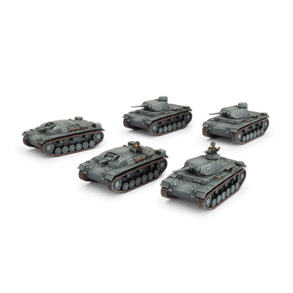 Preorder - Panzer III/StuG III A Platoon (x5 Plastic)