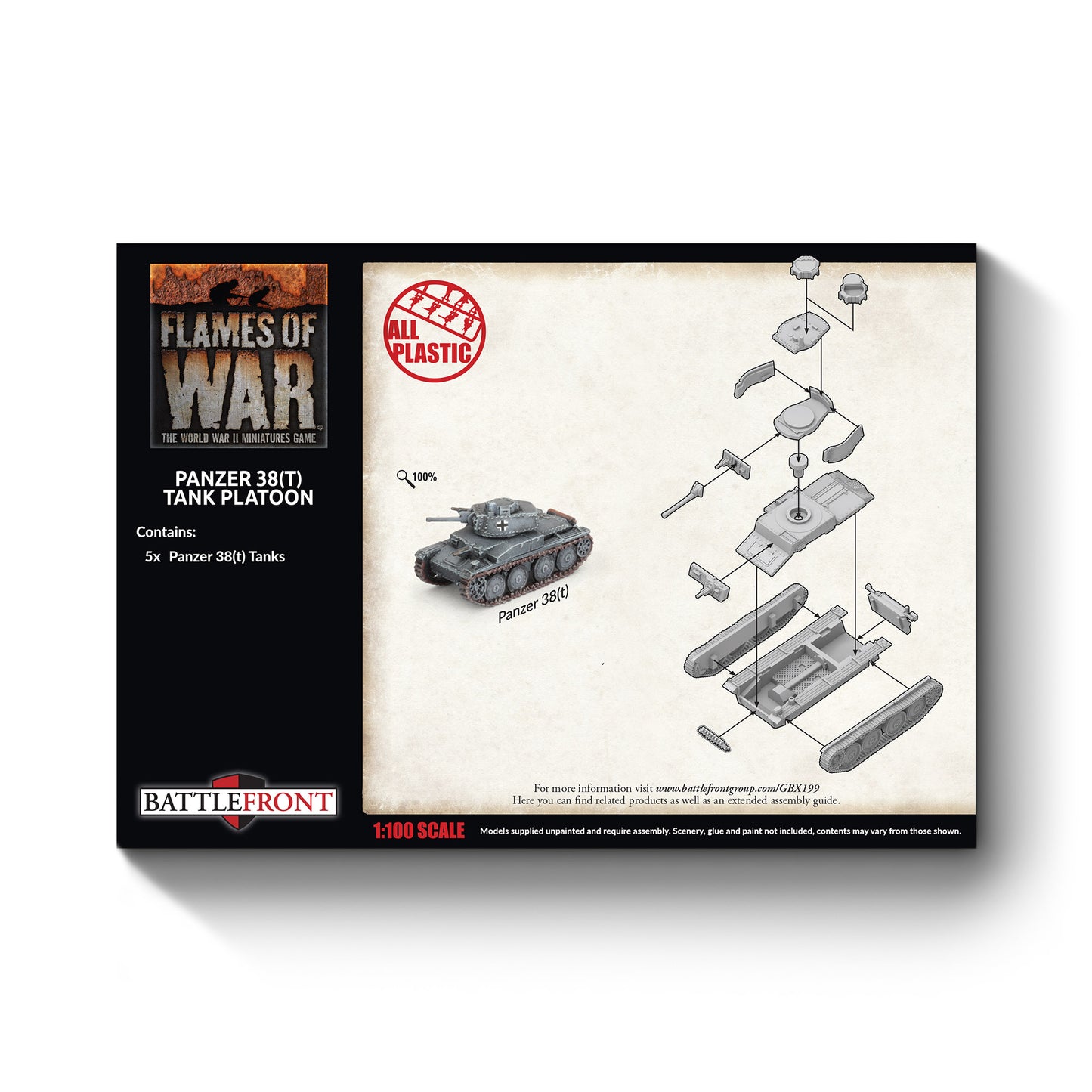 Preorder - Panzer 38(t) Platoon (x5 Plastic) (EW)