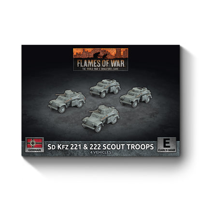 Preorder - Sd Kfz 222 / 221 Scout Troop (x4 Plastic) (EW)