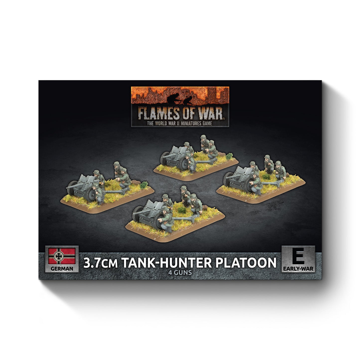 Preorder - 3.7cm Tank Hunter Platoon (Early) (x4 guns Plastic) (EW)