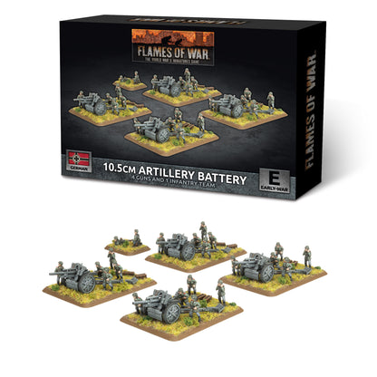 Preorder - 10.5cm Artillery Battery (Early) (x4 guns Plastic) (EW)