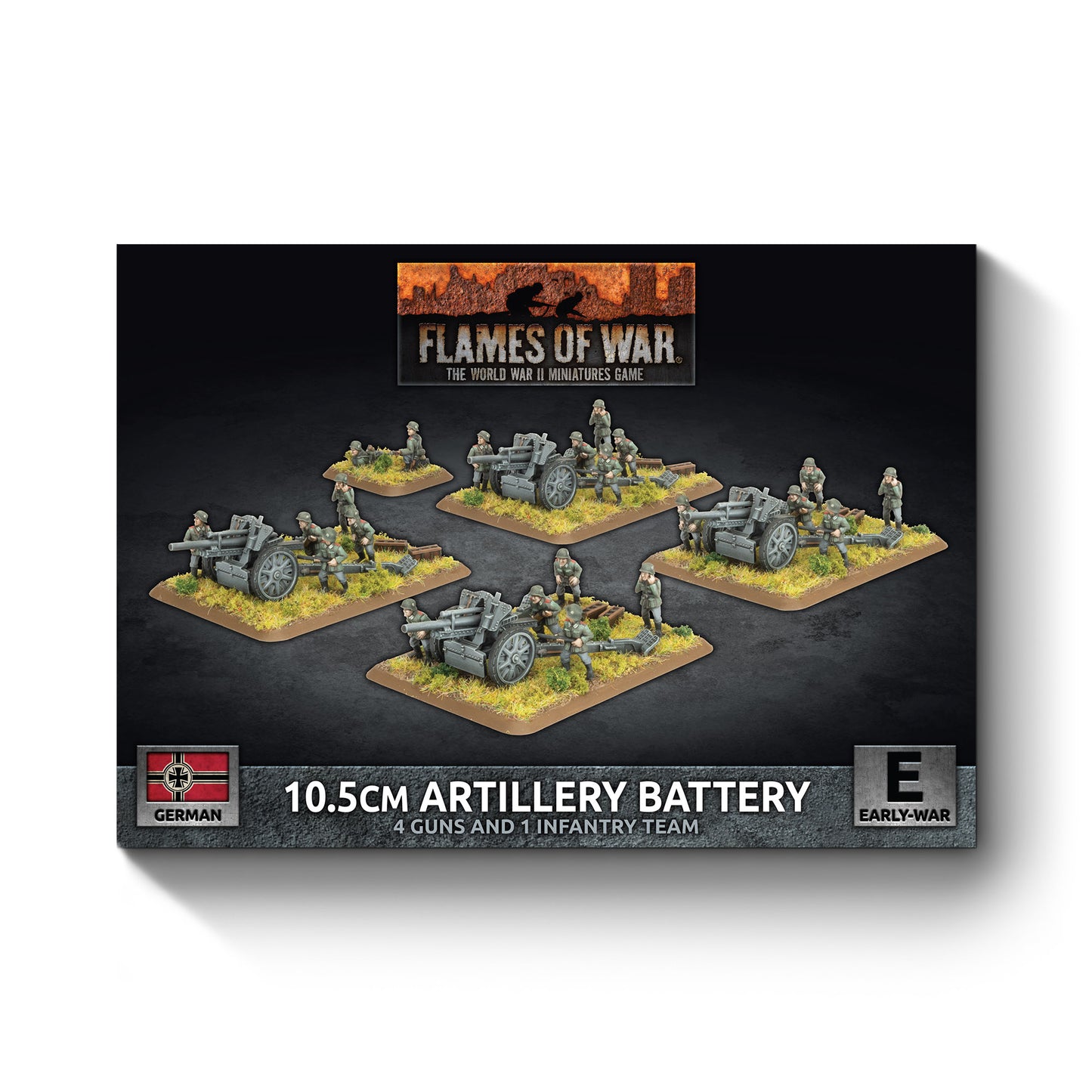Preorder - 10.5cm Artillery Battery (Early) (x4 guns Plastic) (EW)