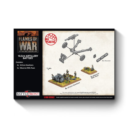 Preorder - 10.5cm Artillery Battery (Early) (x4 guns Plastic) (EW)