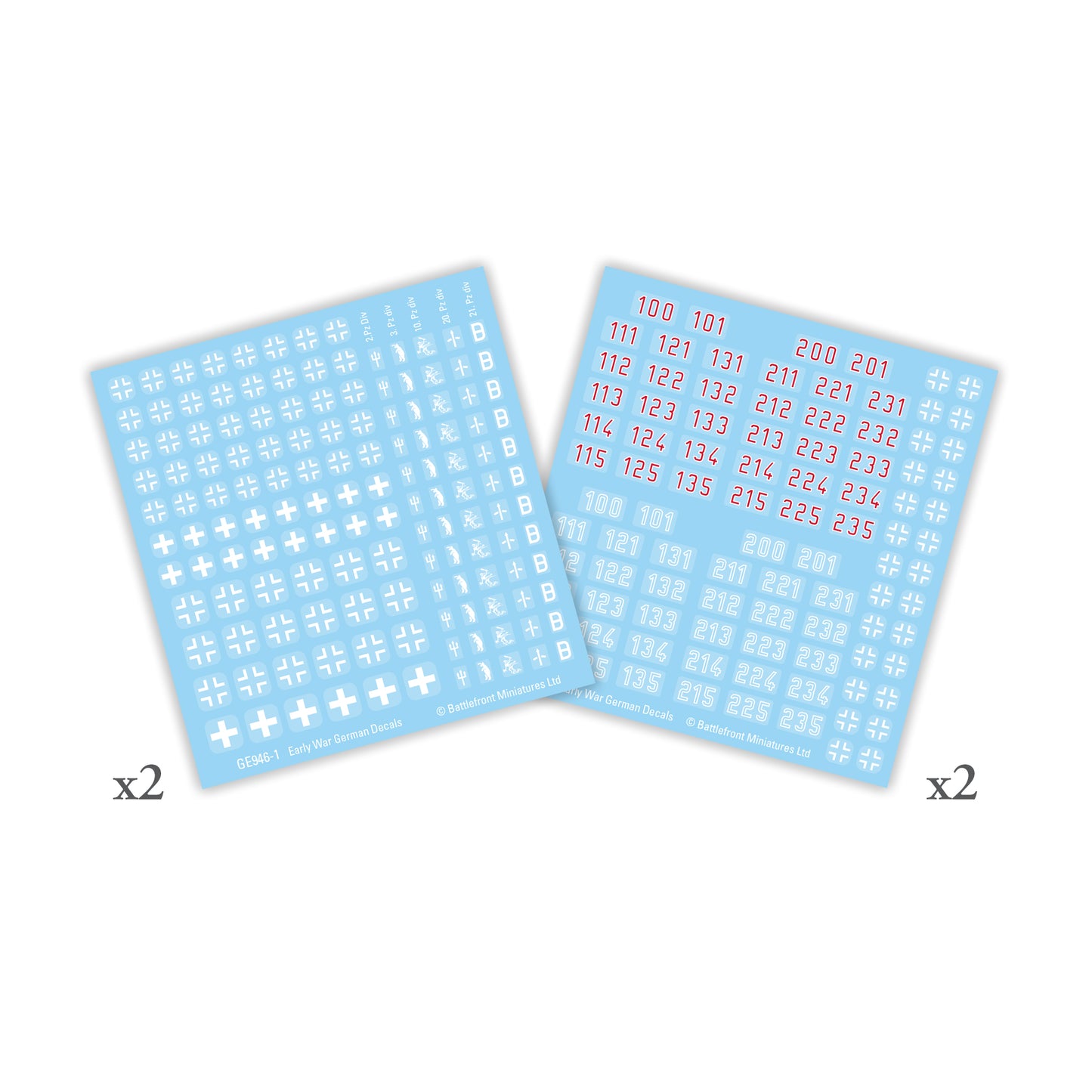 Preorder -  German Early War Decals (x4)