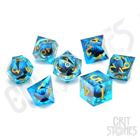 Ice Dragon's Gaze Floating Eye RPG Dice Set