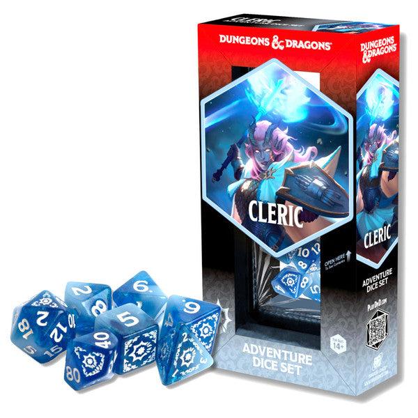 D&D Adventure Dice Cleric White & Blue (14)