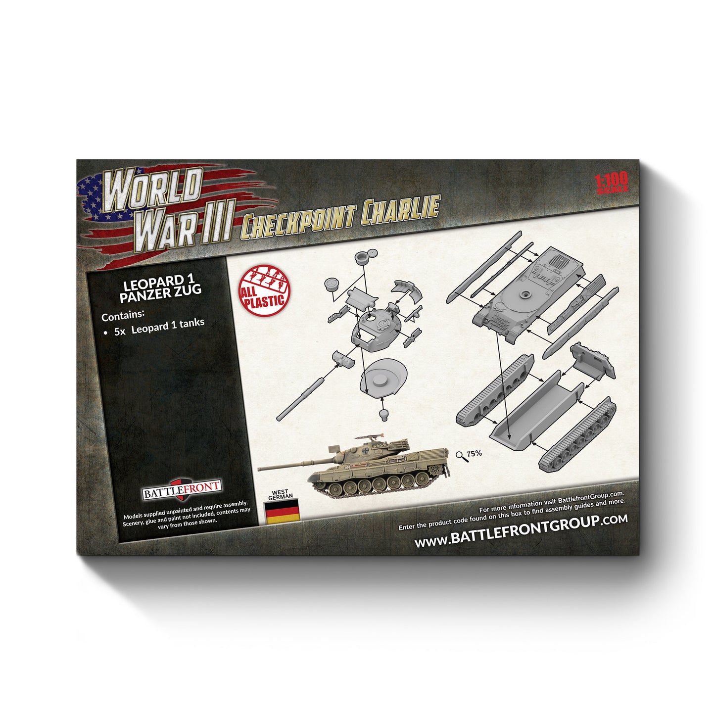 Preorder - Leopard 1 Panzer Zug (x5 Plastic)