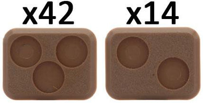 XX112 Small Bases - 2 and 3 holes (x56 Bases)