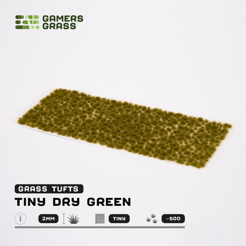 Tiny Dry Green (2mm) Tufts