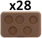 XX110 Medium Bases - 5 holes (x28 Bases), with 28 bases