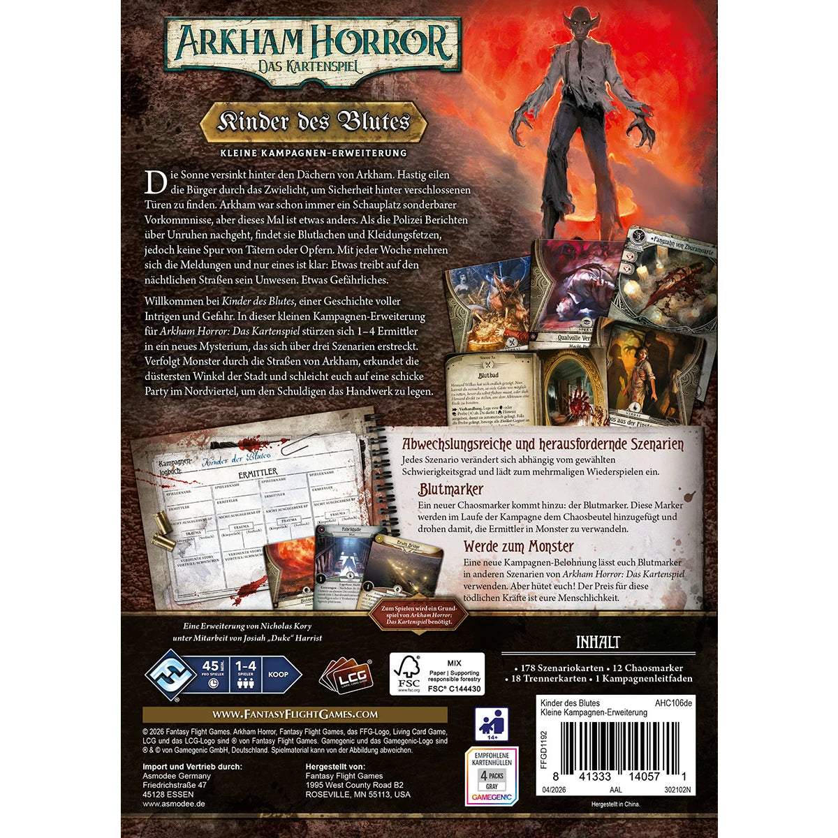 Preorder - Arkham Horror: Das Kartenspiel – Kinder des Blutes (Kleine Kampagnen-Erweiterung)