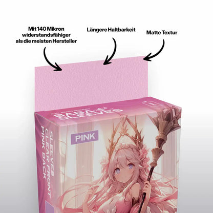 Baba Sleeves - Matte Hüllen Pink Standard Size (100 Sleeves)