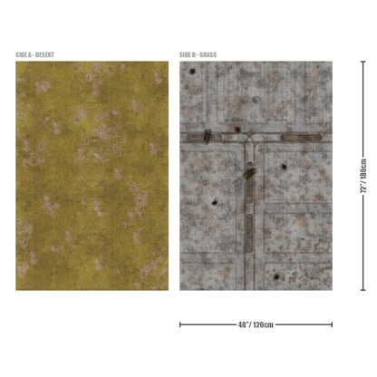 Gaming Mat - Brown/City