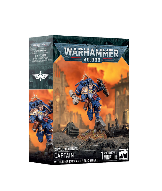 Preorder - Space Marines Captain with Jump Pack and Relic Shield