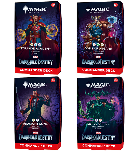 Preorder - Marvel: Darkhold Destiny Commander Deck Display (4 Decks) - EN TCG