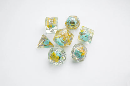 Embraced Series - Green Skull - RPG Dice Set