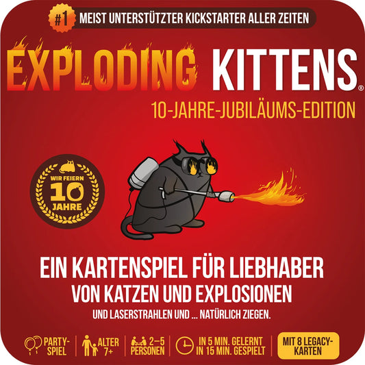 Preorder - Exploding Kittens: 10-Jahre-Jubiläums-Edition (Tin)