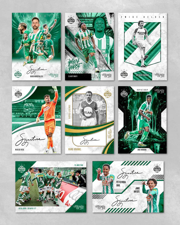 SK Rapid Sammelkartenbox - Grün. Weiß. Geprägt.