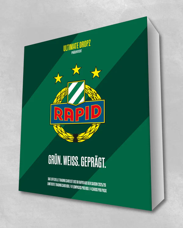 SK Rapid Sammelkartenbox - Grün. Weiß. Geprägt.