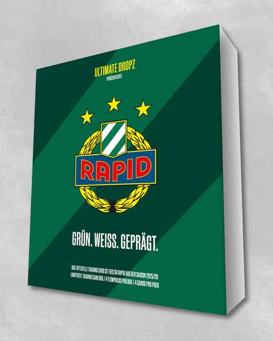 SK Rapid Sammelkartenbox - Grün. Weiß. Geprägt.