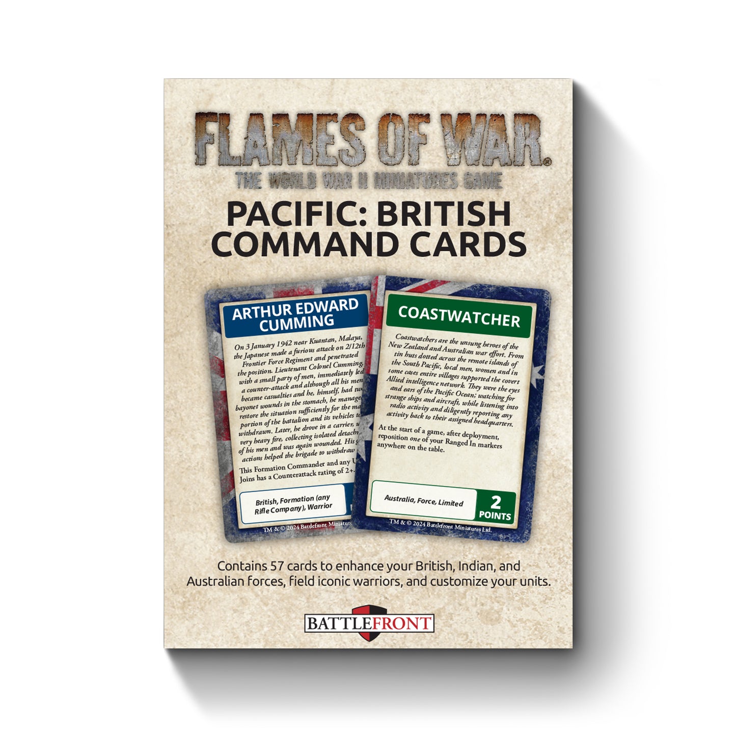 The Pacific: British, Australian & Indian Command Cards