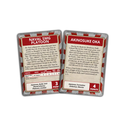 The Pacific: Japanese Command Cards - Limited Edition