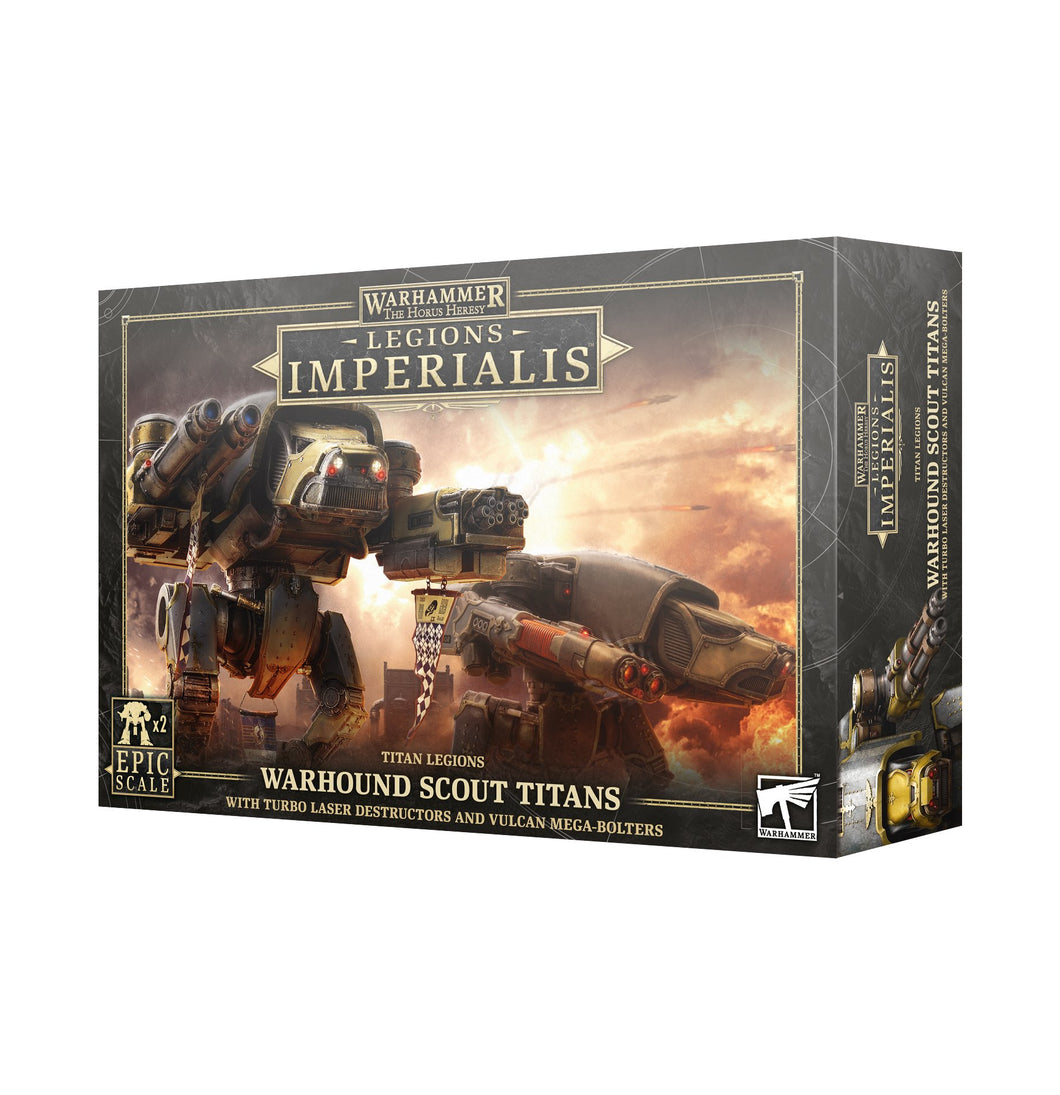 Preorder - Legions Imperialis: Warhound Scout Titans with Turbo Laster Destructors and Vulcan Mega-Boulters