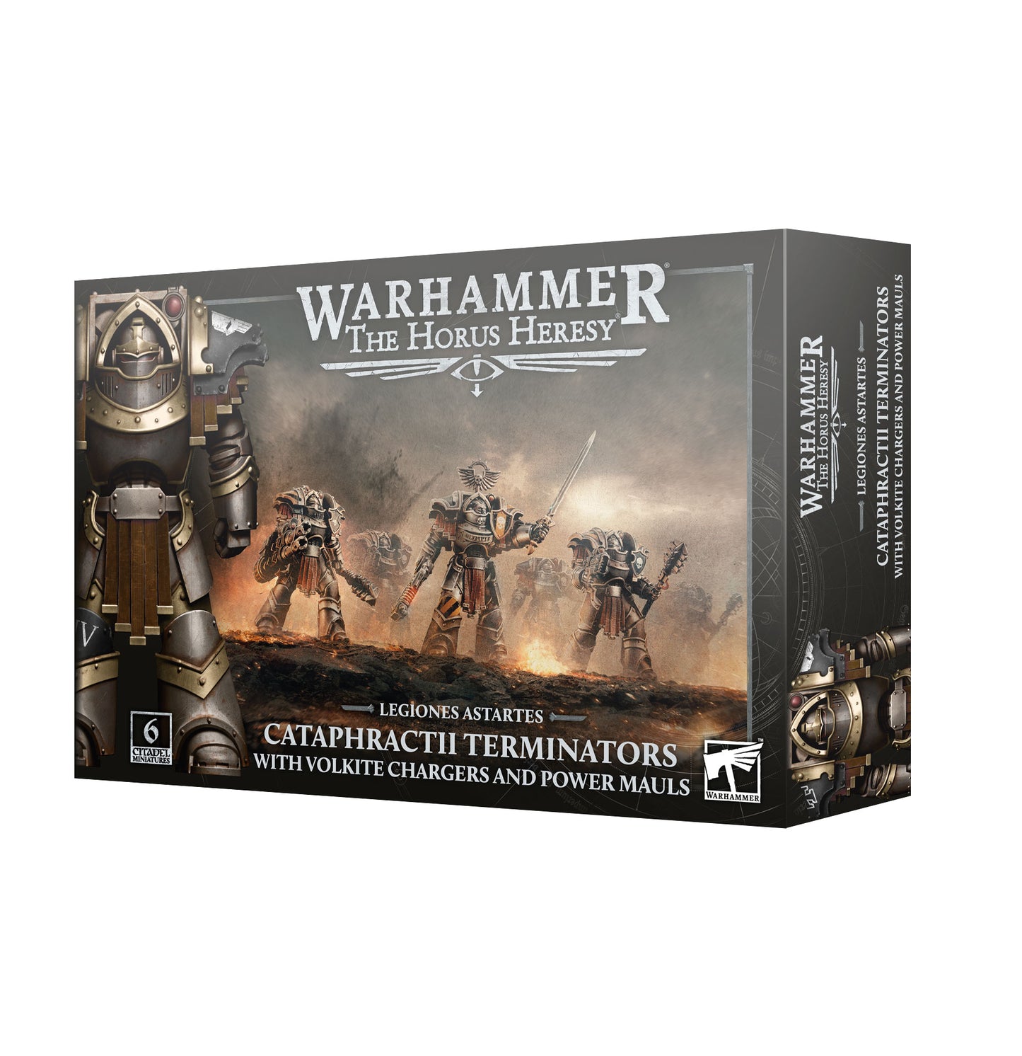 Preorder - Legiones-Astartes-Cataphractii-Terminators-with-Volkite-Chargers-and-Power-Mauls