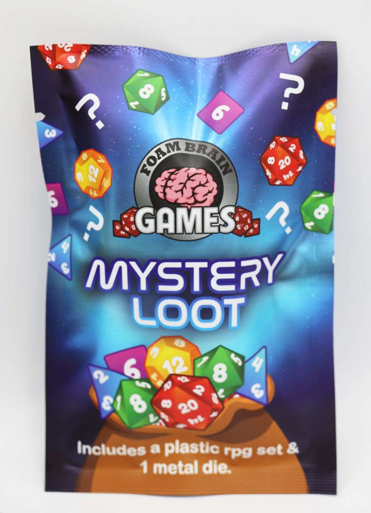 Mystery Loot Plastic RPG Dice Set & Bonus Metal Die