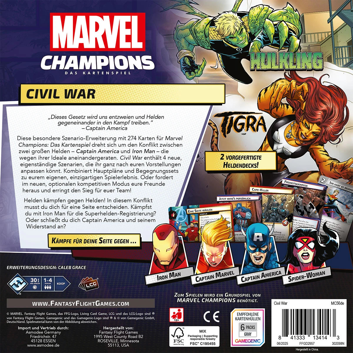 Preorder - Marvel Champions: Das Kartenspiel – Civil War
