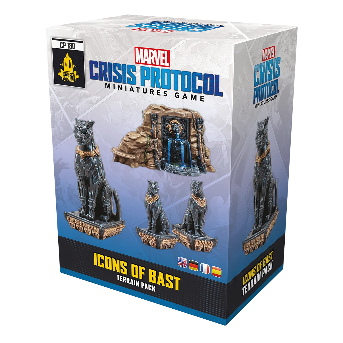 Preorder - Marvel: Crisis Protocol – Icons of Bast Terrain Pack (Geländeset “Ikonen von Bast”)