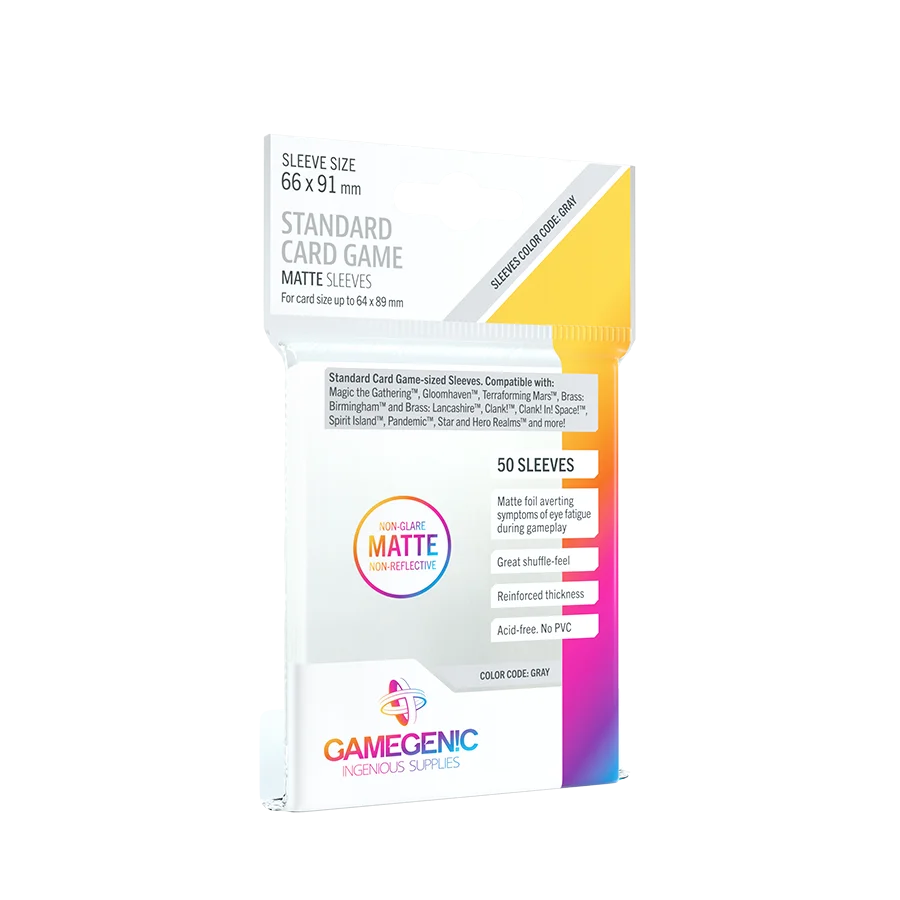 MATTE Standard Card Game Sleeves Clear