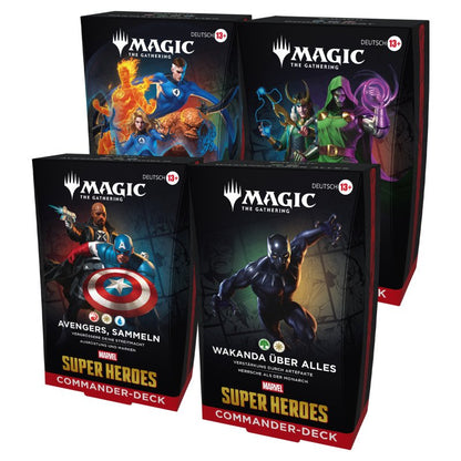 Preorder - Magic TCG  - Marvel Super Heroes Commander Deck Display (4 Decks) - DE