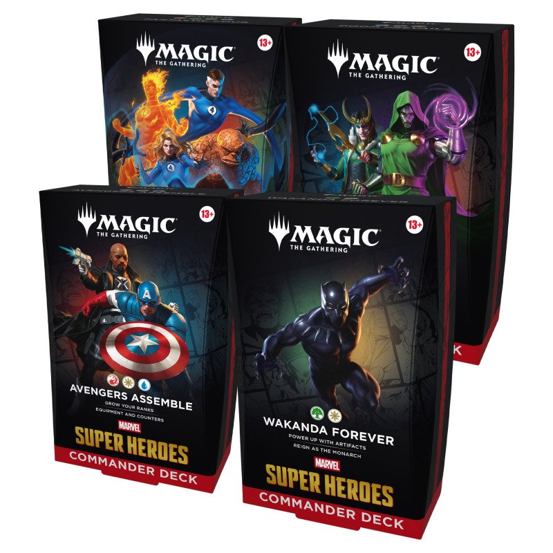 Preorder - Magic TCG  - Marvel Super Heroes Commander Deck Display (4 Decks) - EN