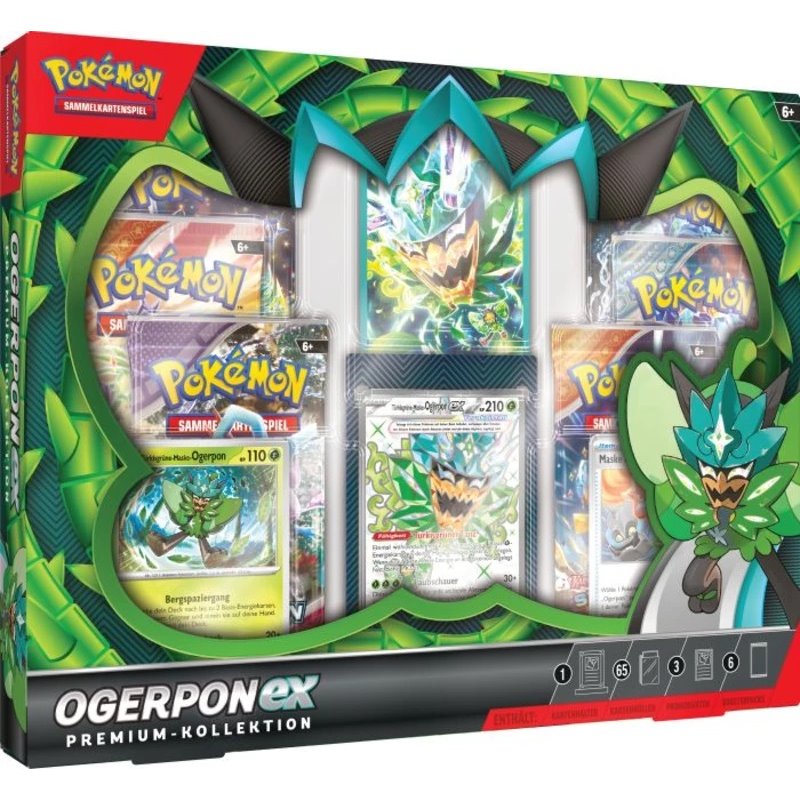 PKM Pokemon Ogerpon ex Premium Kollektion Deutsch - Verpackung leicht beschädig