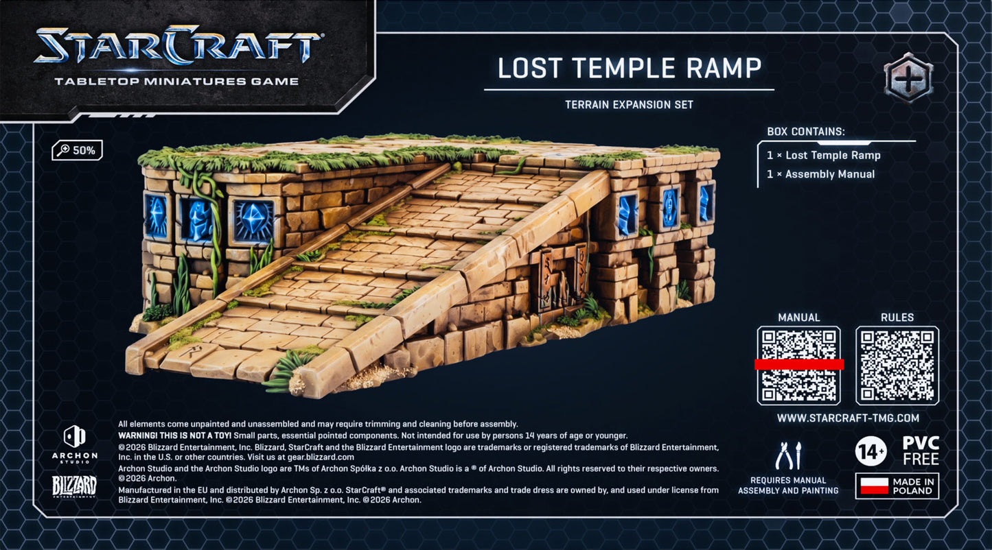 Preorder - Archon Studio - Starcraft TMG: Terrain Expansion Set: Lost Temple Ramp