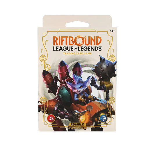 Preorder - Riftbound: League of Legends - Spiritforged Champion Deck: Rumble Display (4 decks)