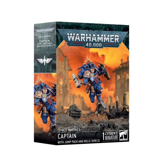 Preorder - Space Marines Captain with Jump Pack and Relic Shield